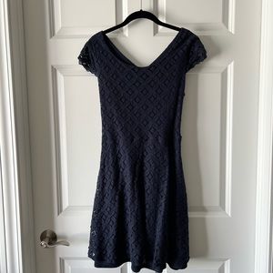 AB Studio Lace Cap Sleeved Dress